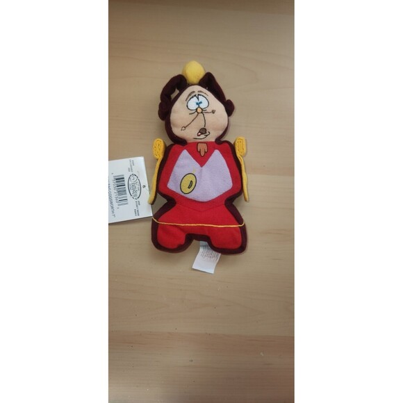 Beauty And The Beast Cogsworth Mini Bean Bag Plush 7" NWT Disney Store 1990's - Picture 1 of 3